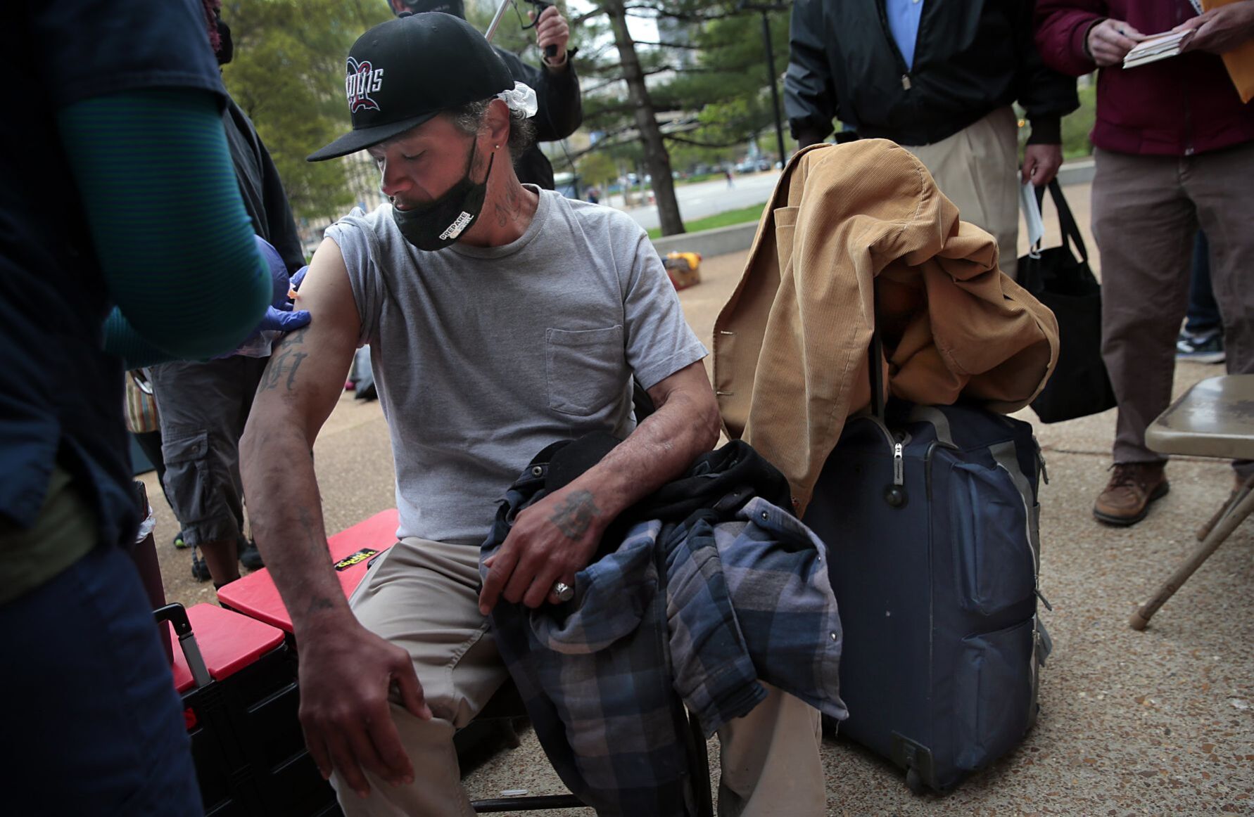 Vaccines brought to downtown homeless